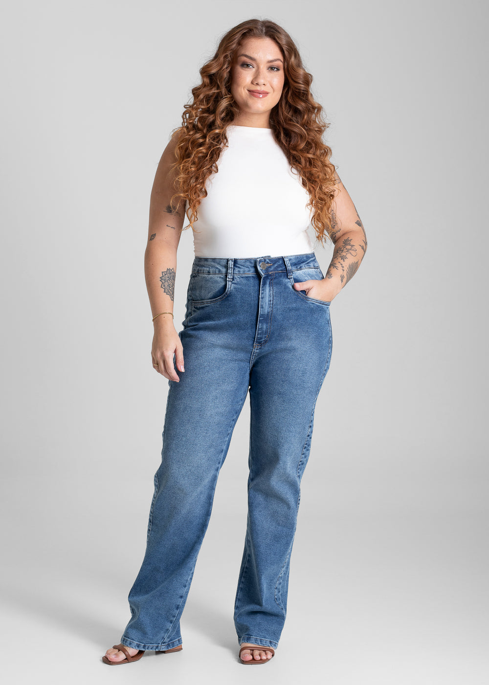 Calça Jeans Sawary Plus Size Petit - 282108 AZUL