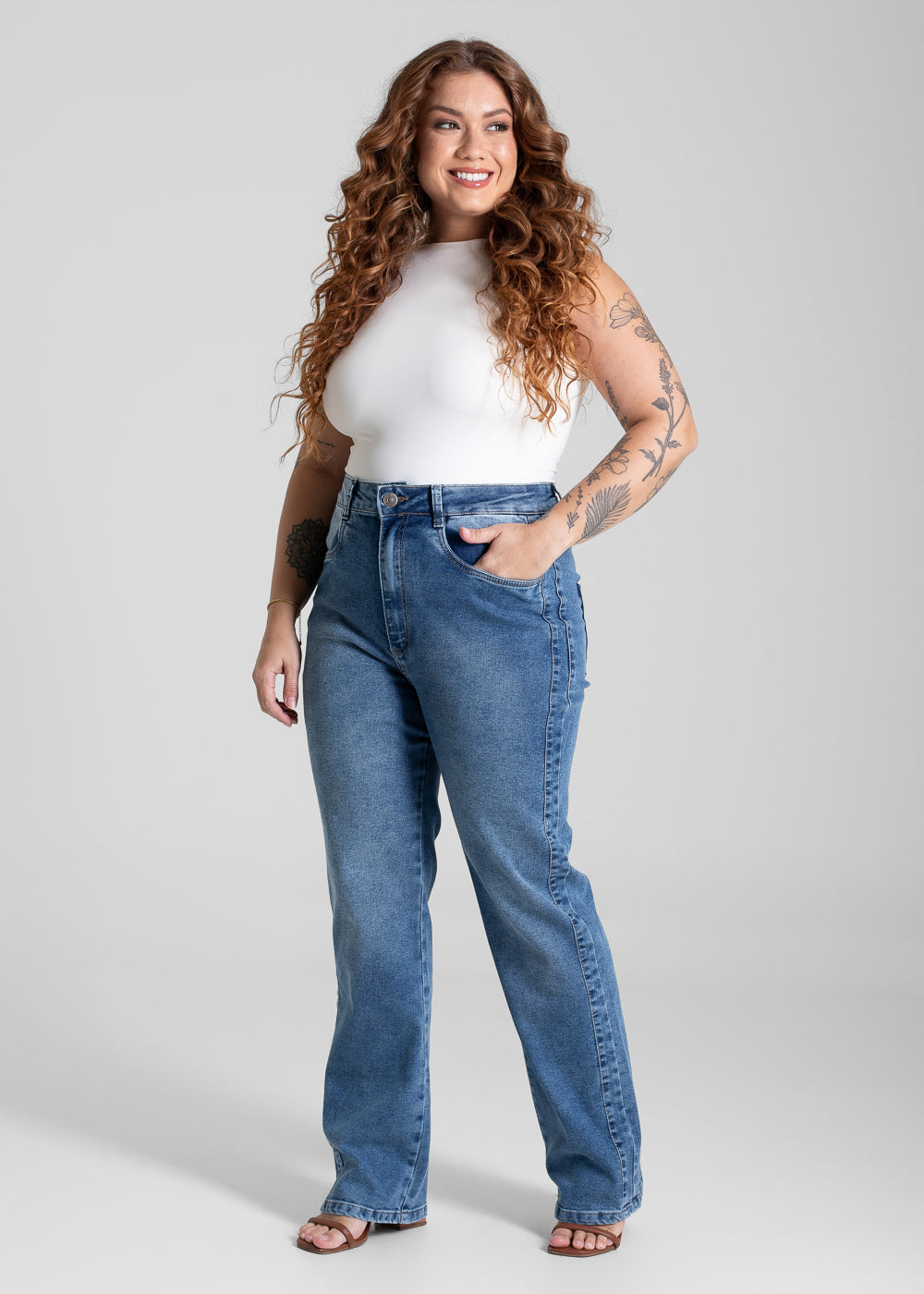 Calça Jeans Sawary Plus Size Petit - 282108 AZUL