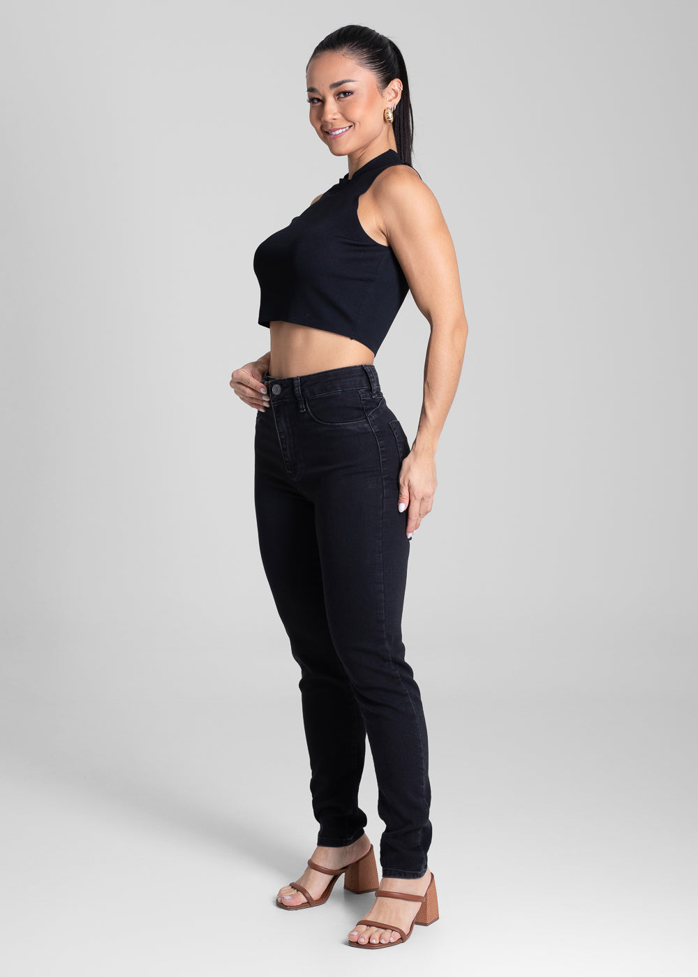 Calça Sarja Sawary Push Up - 282111 PRETO