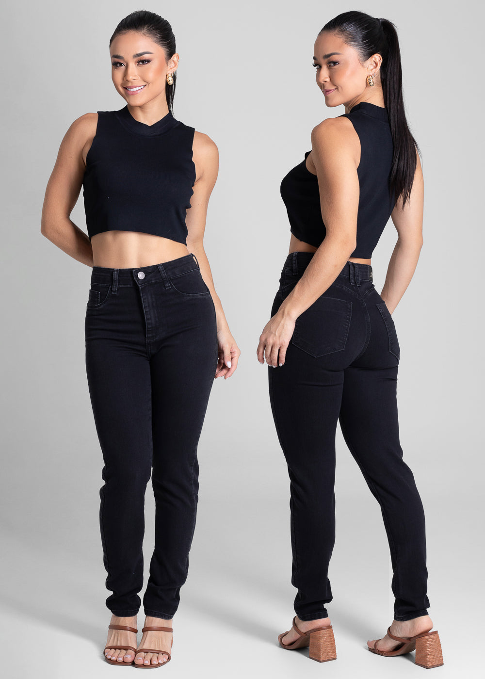 Calça Sarja Sawary Push Up - 282111 PRETO