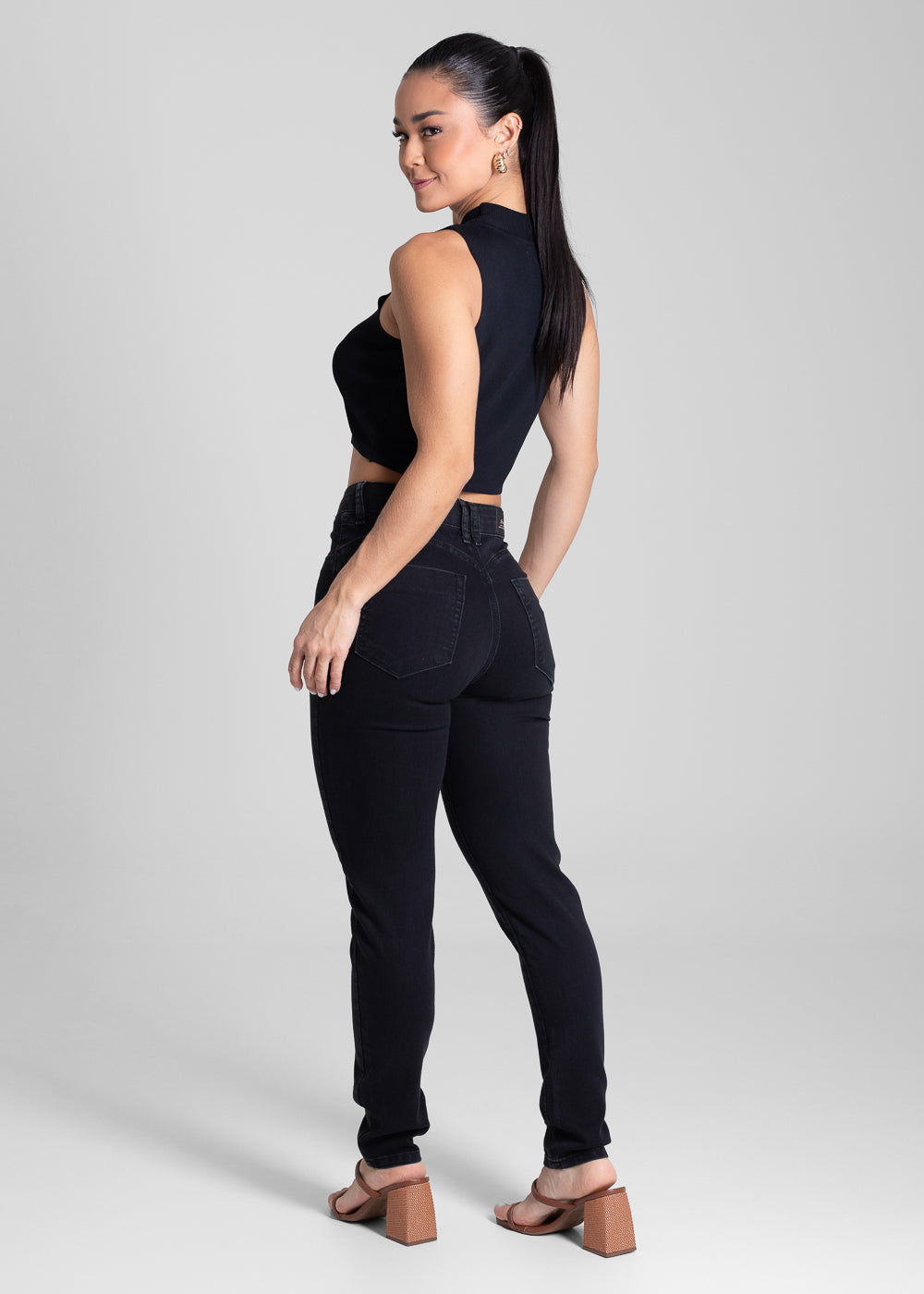 Calça Sarja Sawary Push Up - 282111 PRETO
