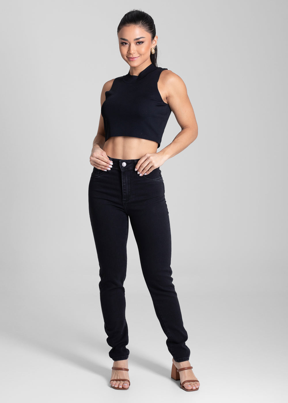 Calça Sarja Sawary Push Up - 282111 PRETO