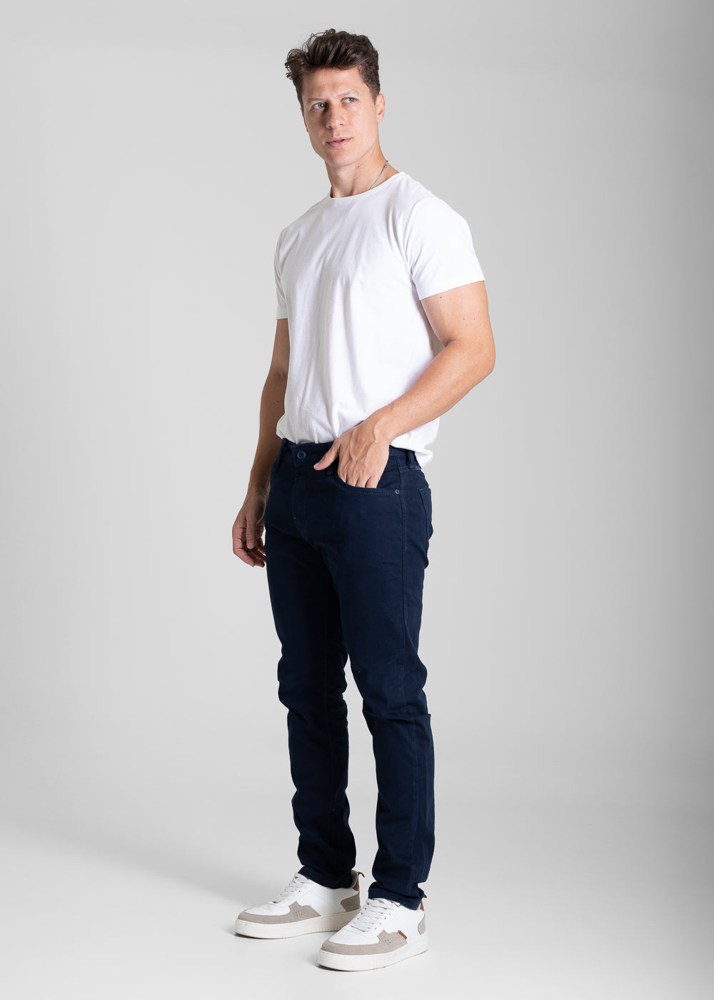 Calça Sarja Sawary Slim - 282112 AZUL ESCURO