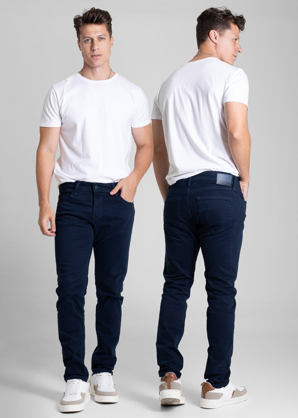 Calça Sarja Sawary Slim - 282112 AZUL ESCURO