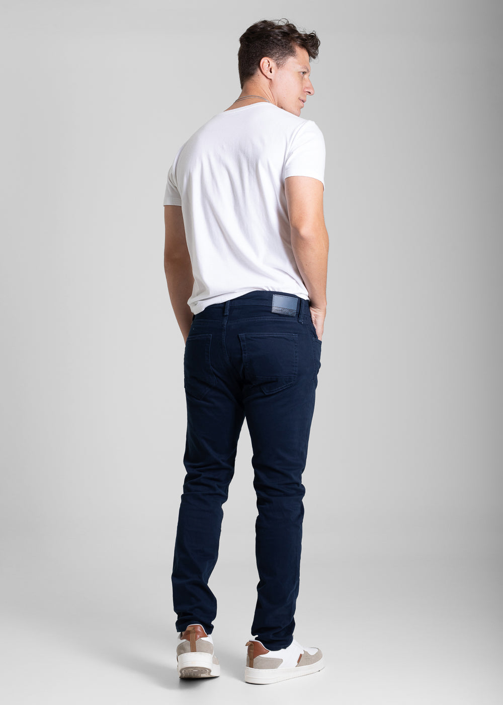 Calça Sarja Sawary Slim - 282112 AZUL ESCURO