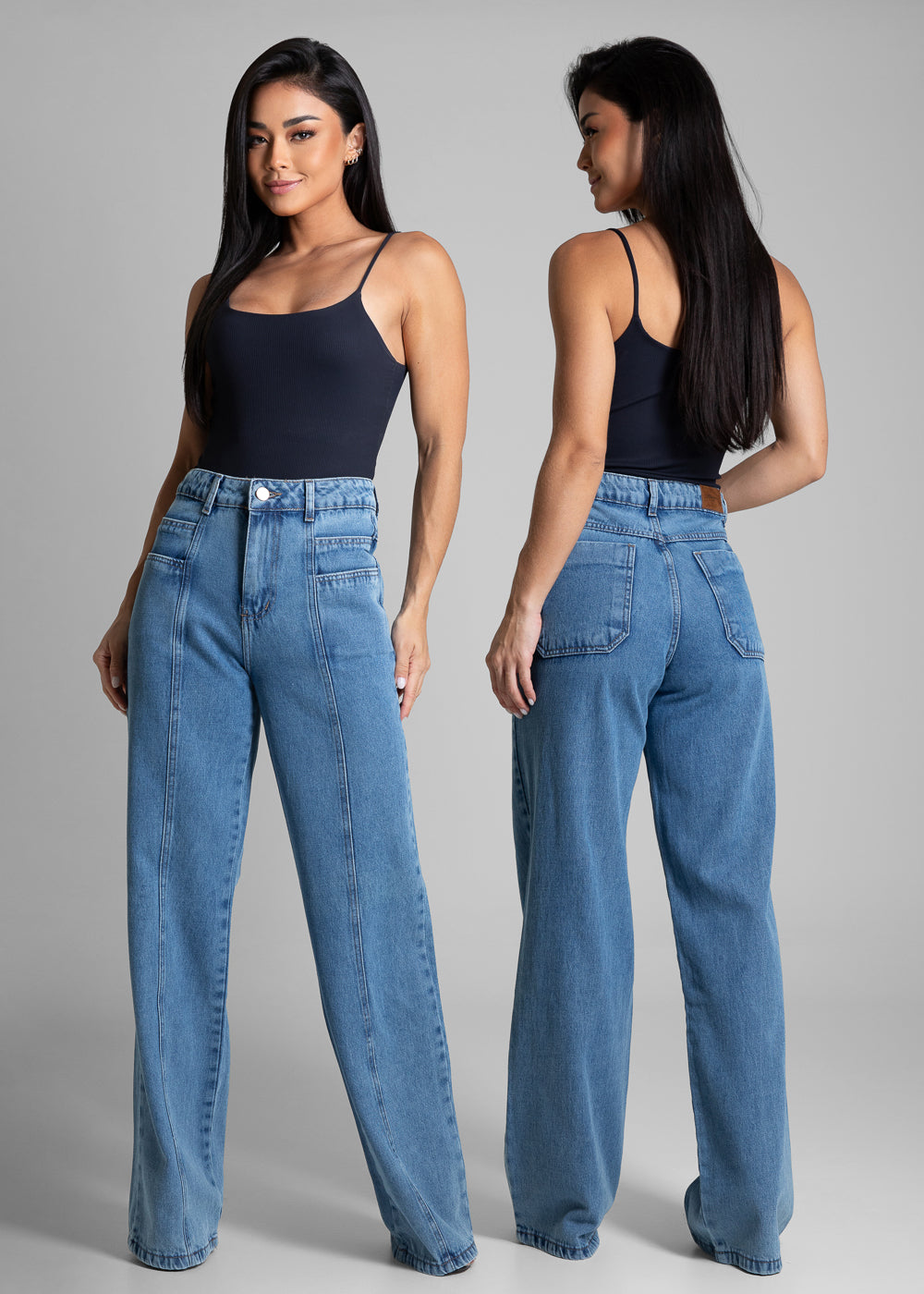 Calça Jeans Sawary Wide Leg - 282113 AZUL