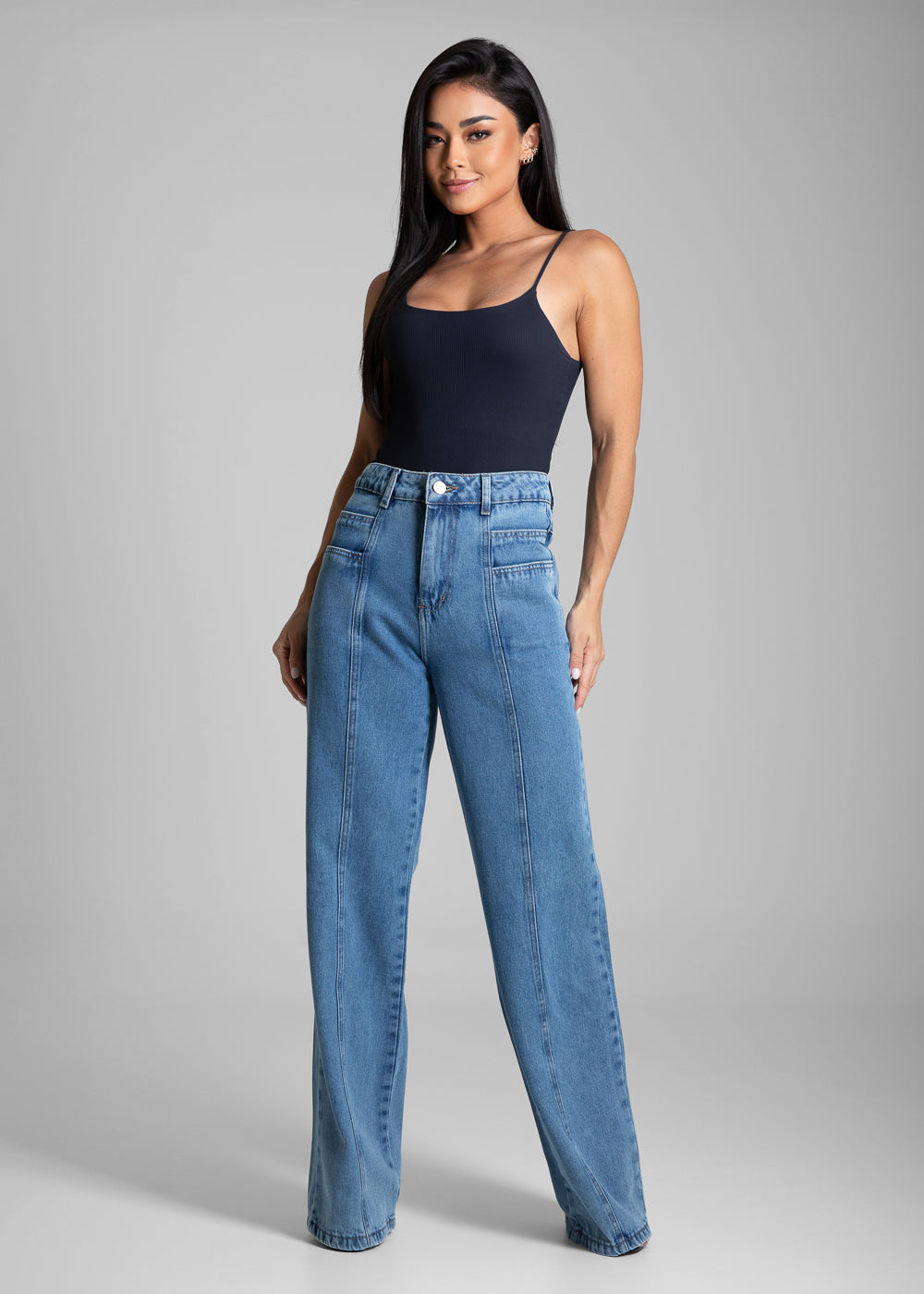 Calça Jeans Sawary Wide Leg - 282113 AZUL