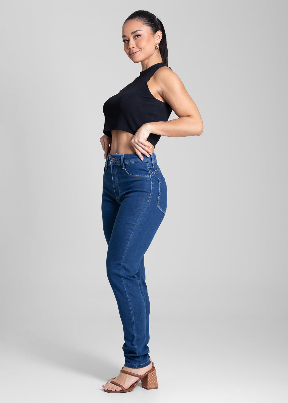 Calça Jeans Sawary Push Up - 282125 AZUL