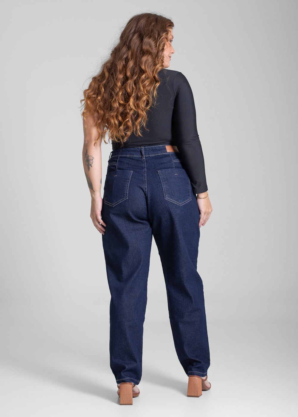 Calça jeans  Sawary Mom Plus Size - 282140 AZUL