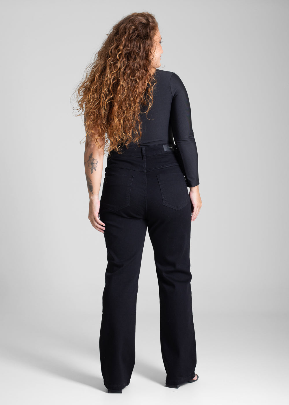 Calça Jeans Sawary Plus Size Reta Petit - 282144 PRETO
