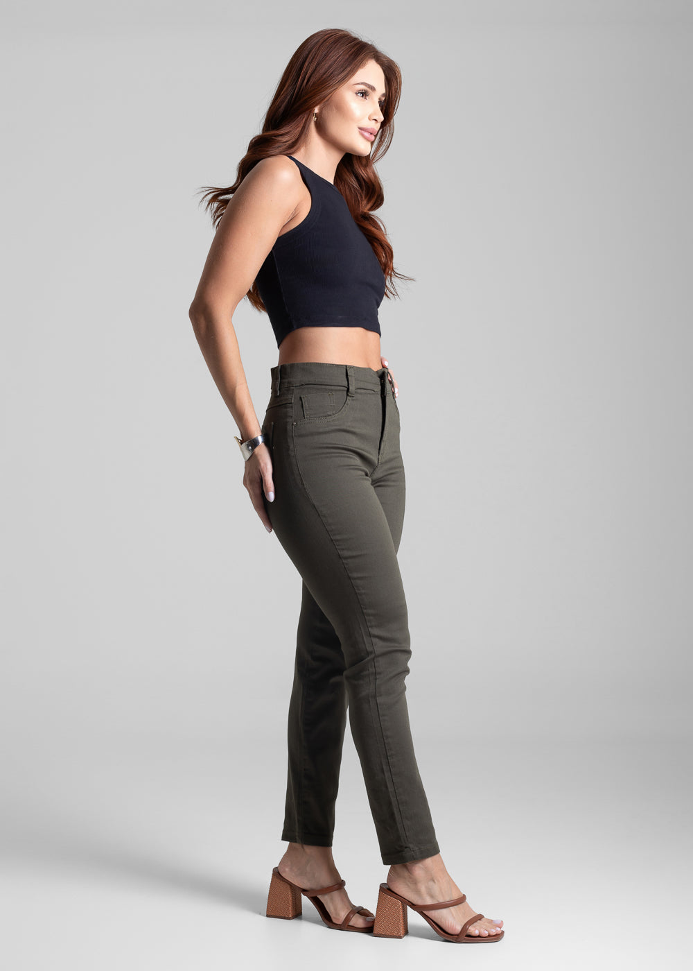 Calça Sarja Sawary Cigarrete - 282146 VERDE