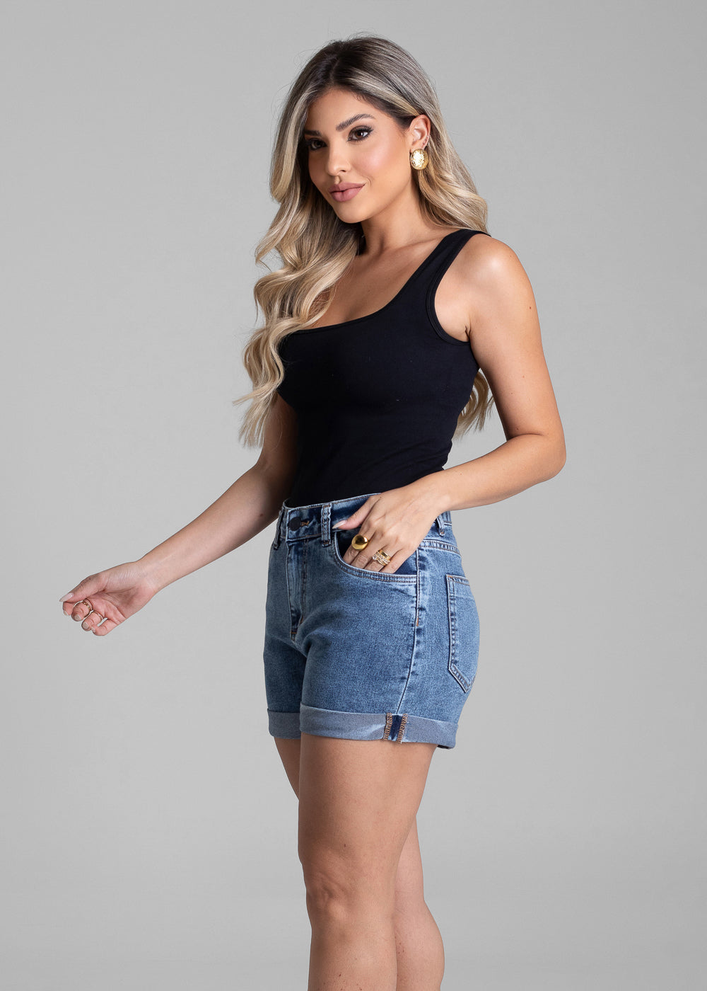 Shorts Jeans Sawary - 282190 AZUL