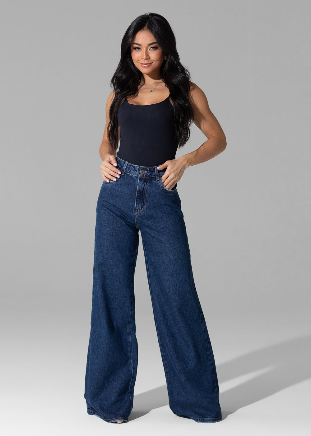 Calça Jeans Sawary Wide Leg - 282211 AZUL