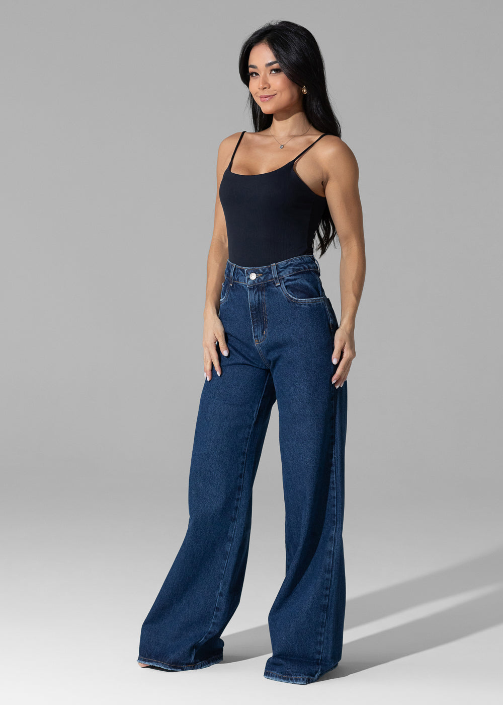 Calça Jeans Sawary Wide Leg - 282211 AZUL
