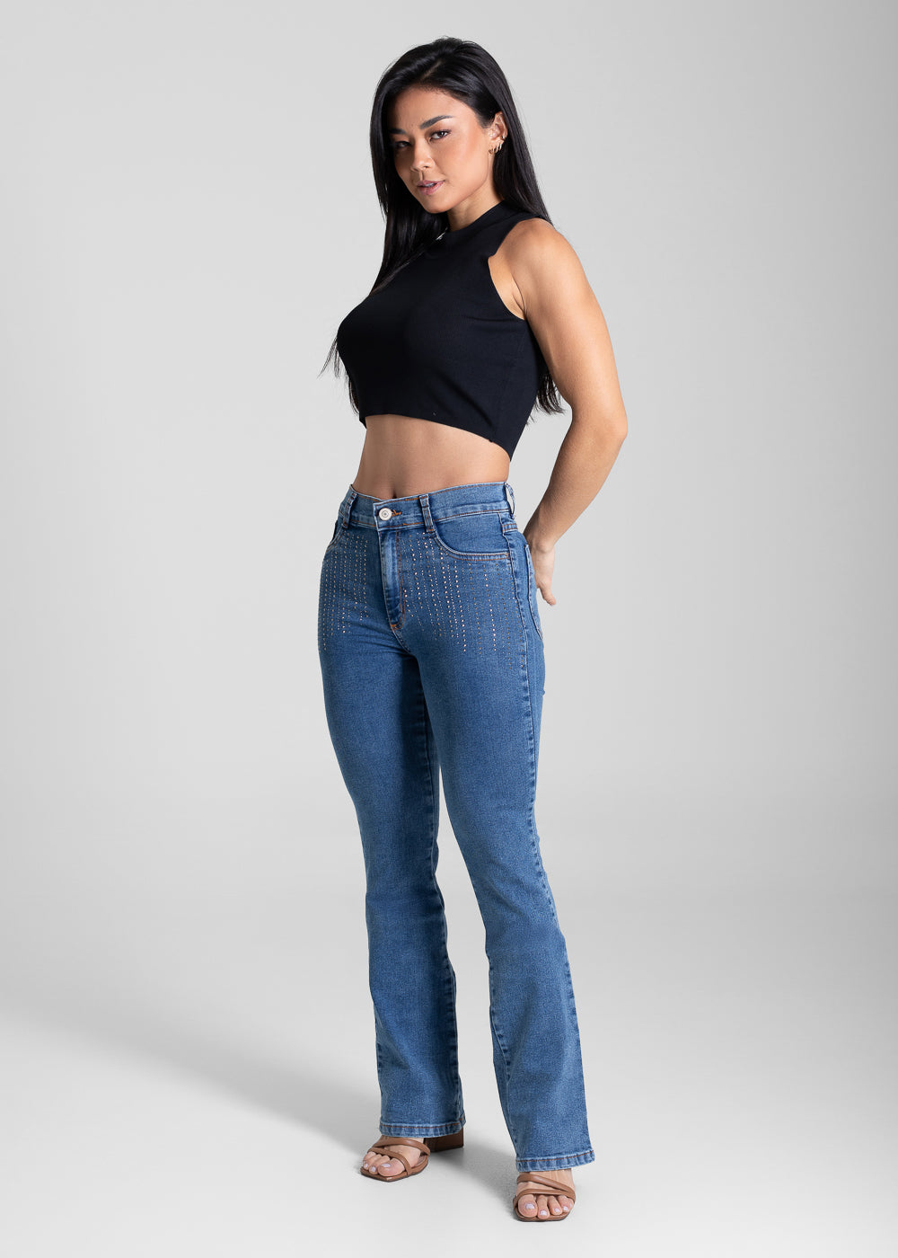 Calça Jeans Sawary Boot Cut - 282225 AZUL