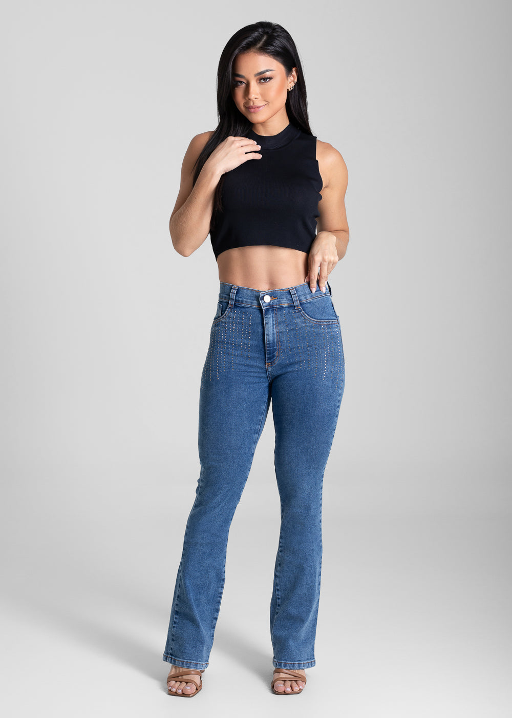 Calça Jeans Sawary Boot Cut - 282225 AZUL