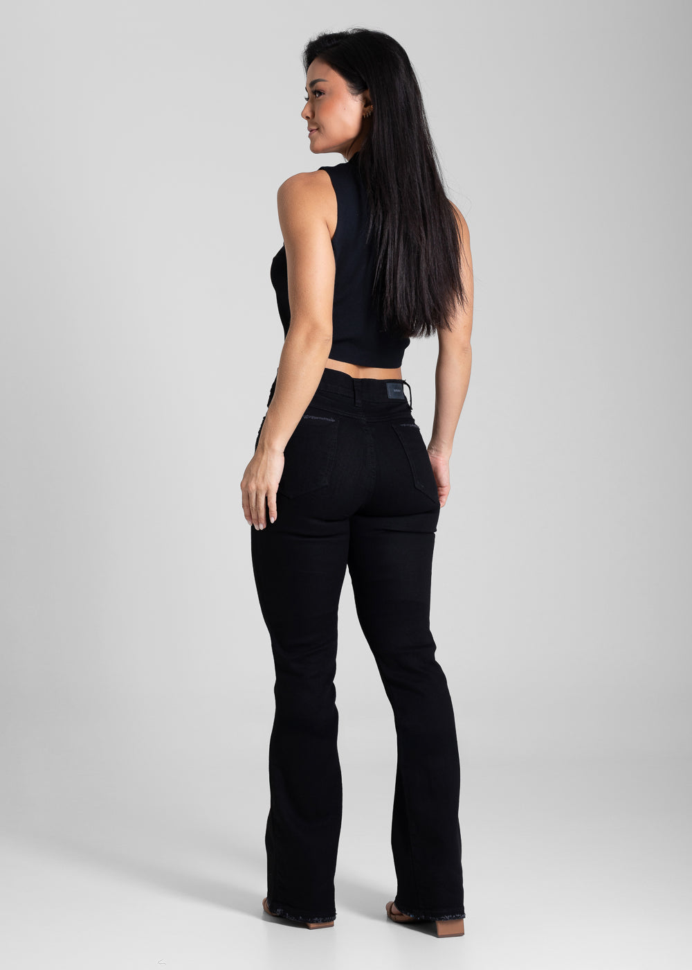 Calça Sarja Sawary Boot Cut - 282226 PRETO
