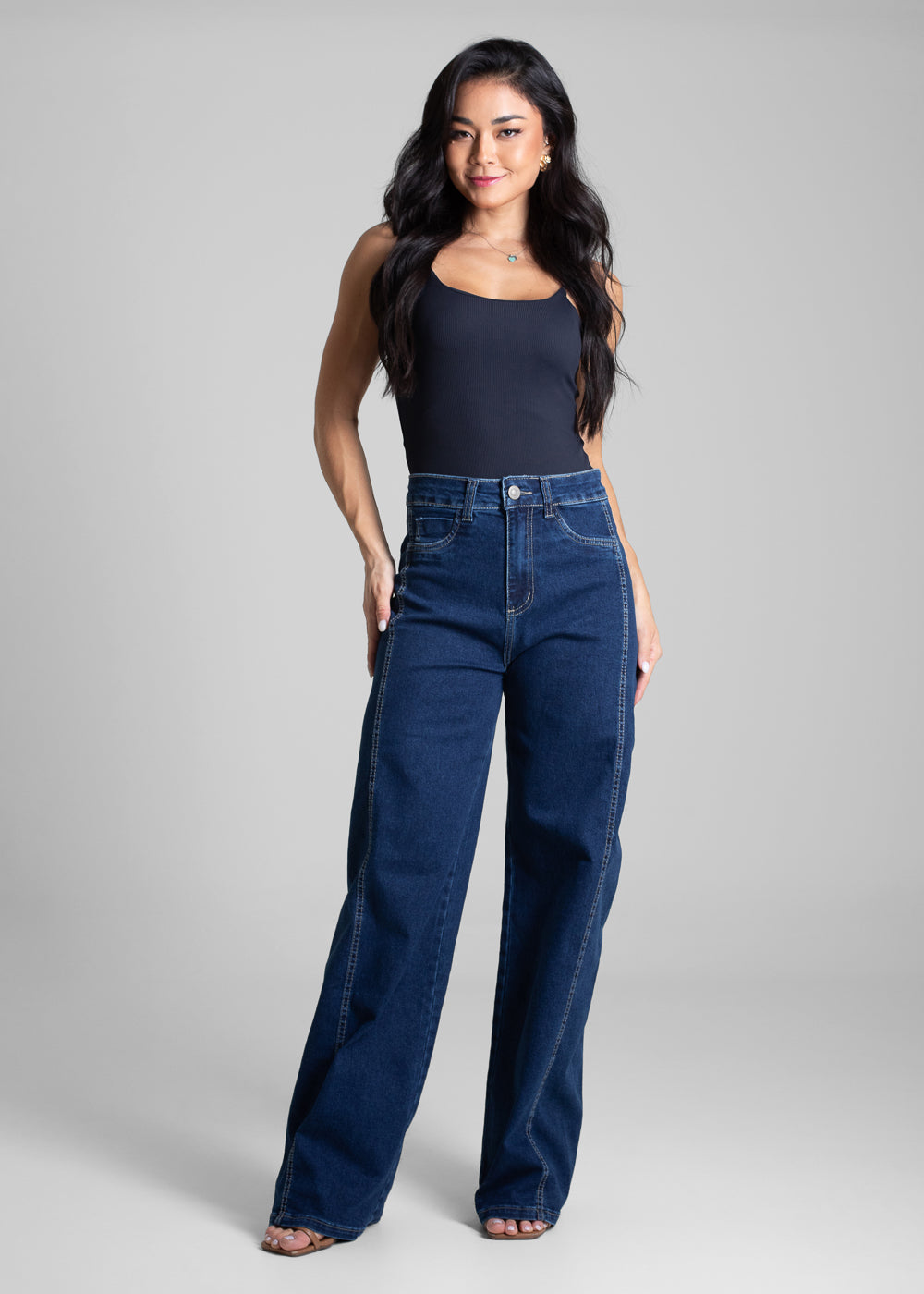 Calça Jeans Sawary Wide Leg - 282229 AZUL