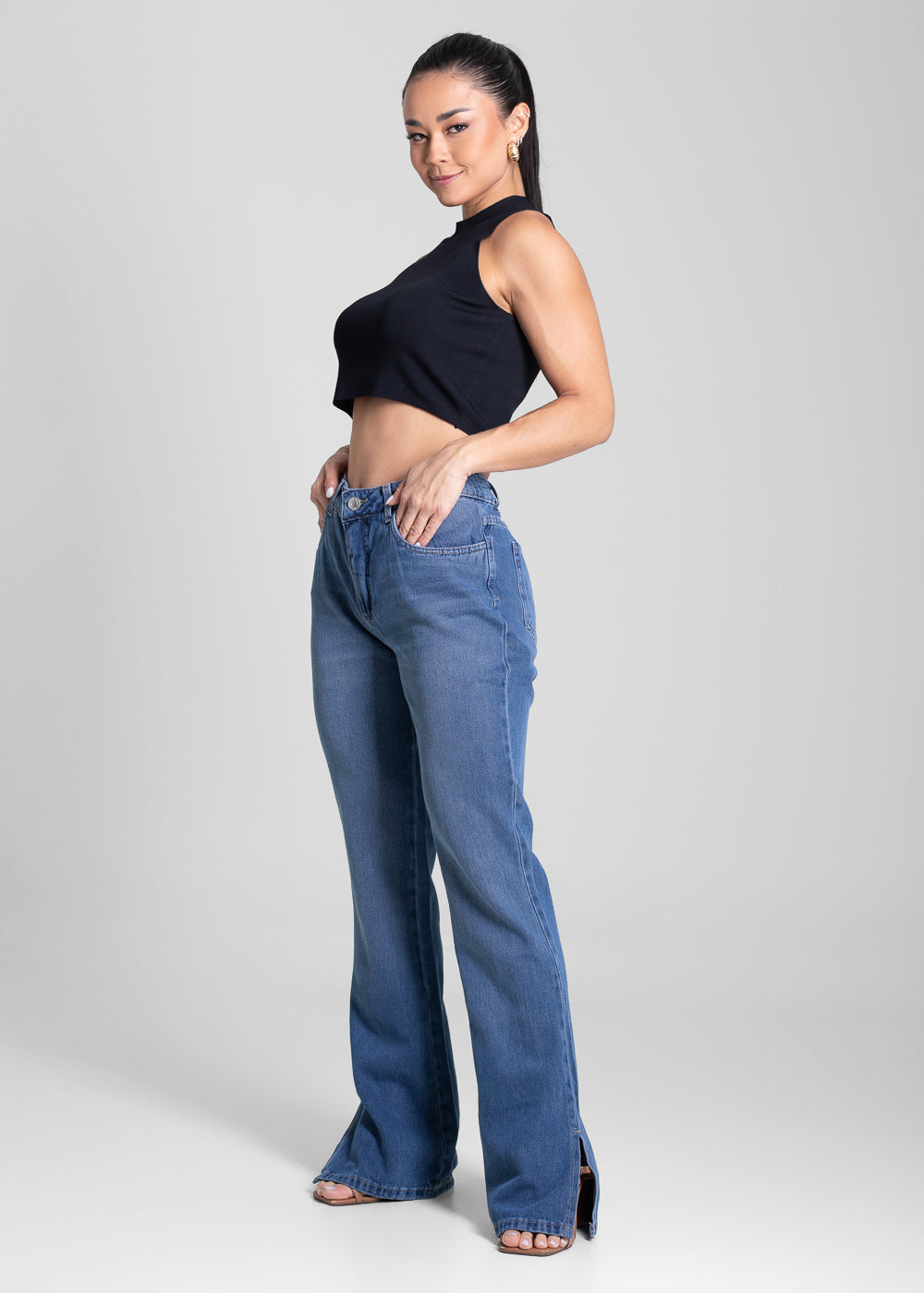 Calça Jeans Sawary Boot Cut - 282235 AZUL