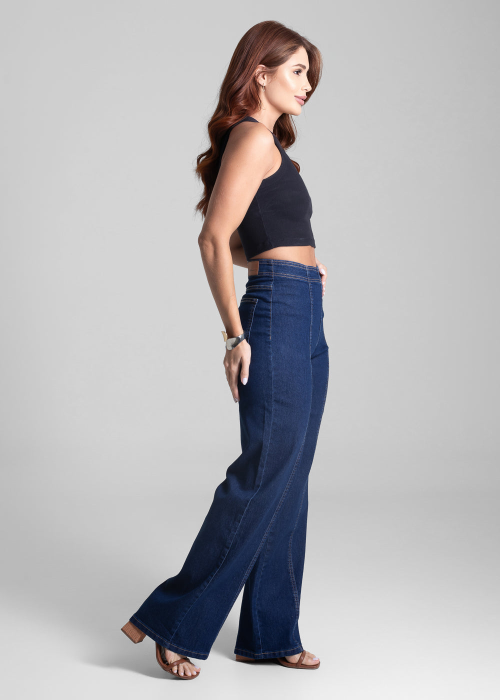 Calça Jeans Sawary Wide Leg - 282257 AZUL