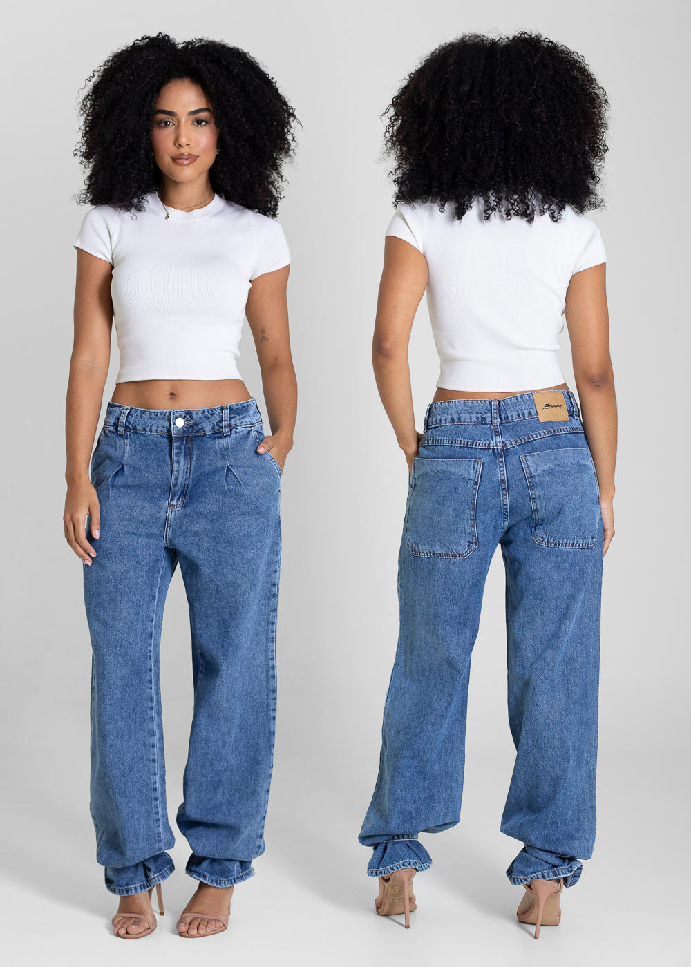 Calça Jeans Sawary Wide Leg - 282260 AZUL
