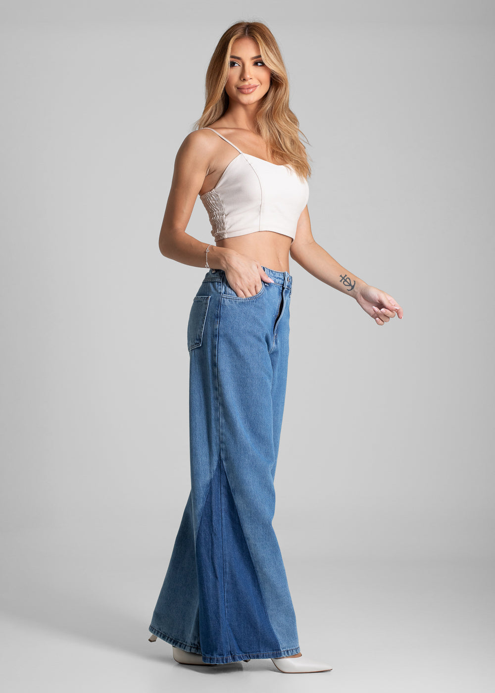 Calça Jeans Sawary Wide Leg - 282277 AZUL