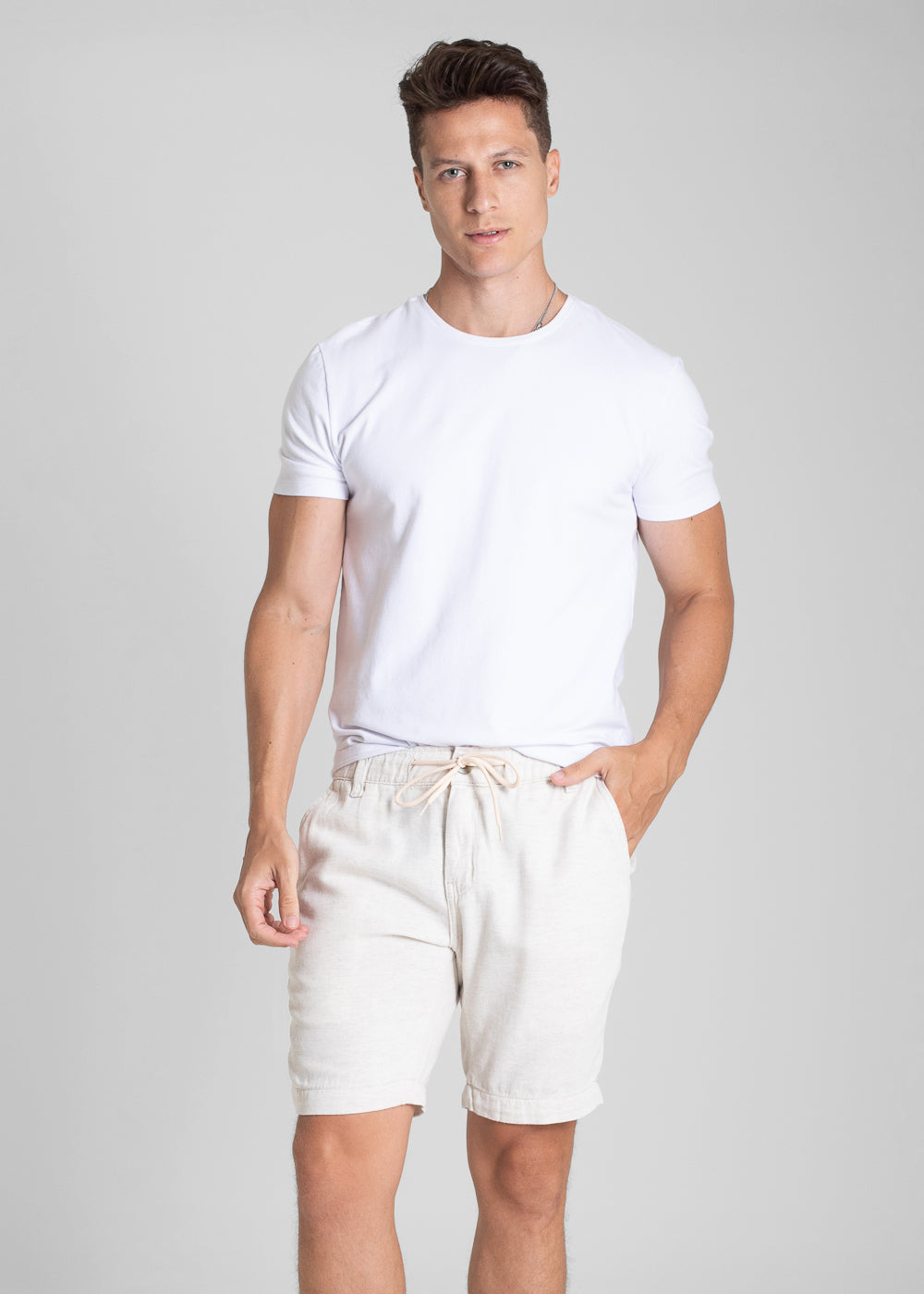 Bermuda Linho Sawary - 282285 OFF WHITE