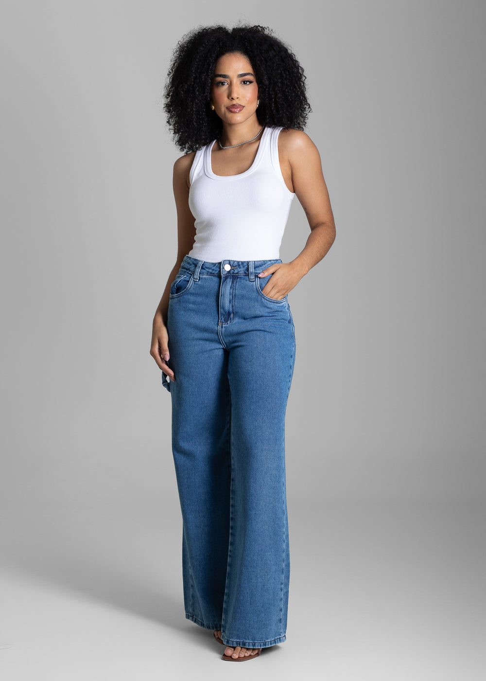 Calça Jeans Sawary Wide Leg - 282307 AZUL