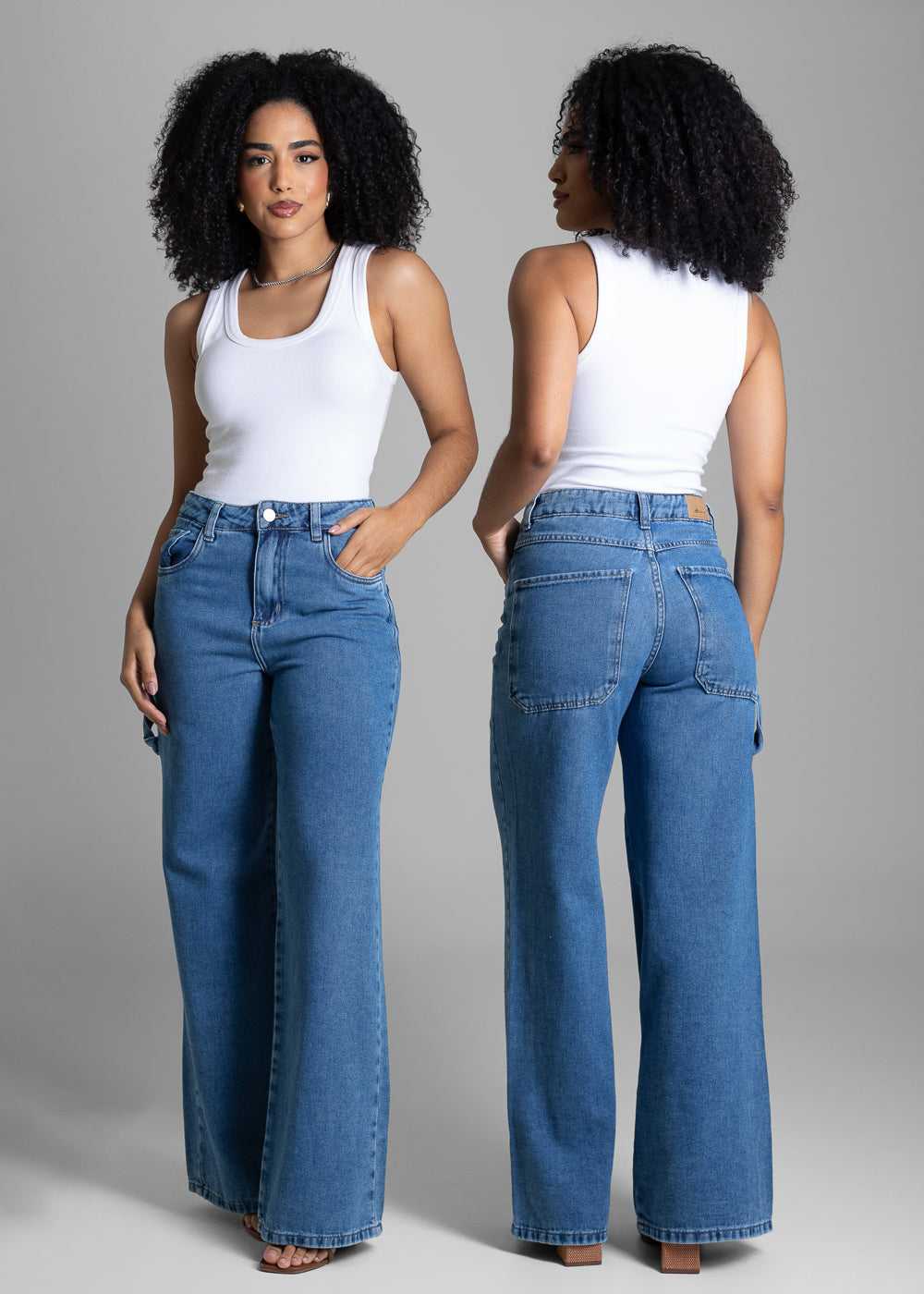 Calça Jeans Sawary Wide Leg - 282307 AZUL