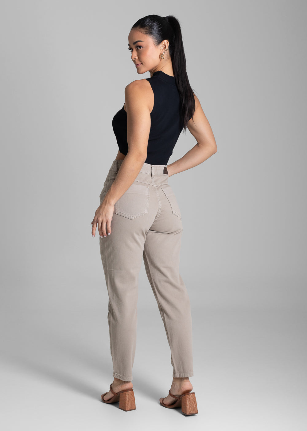 Calça Sarja Sawary Mom - 282312 BEGE