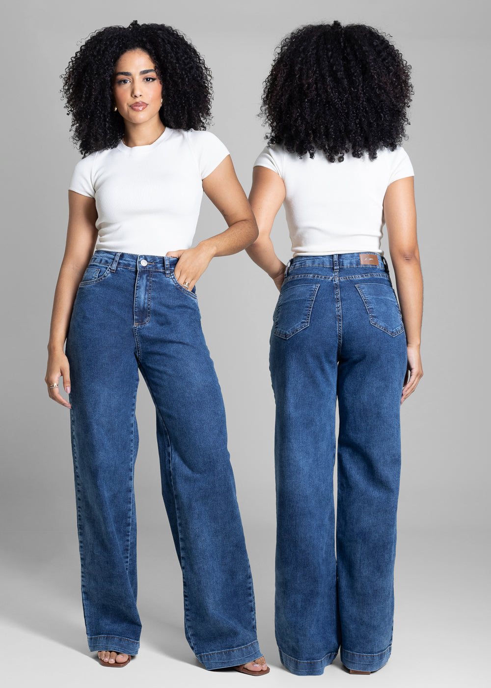 Calça Jeans Sawary Wide Leg - 282319 AZUL