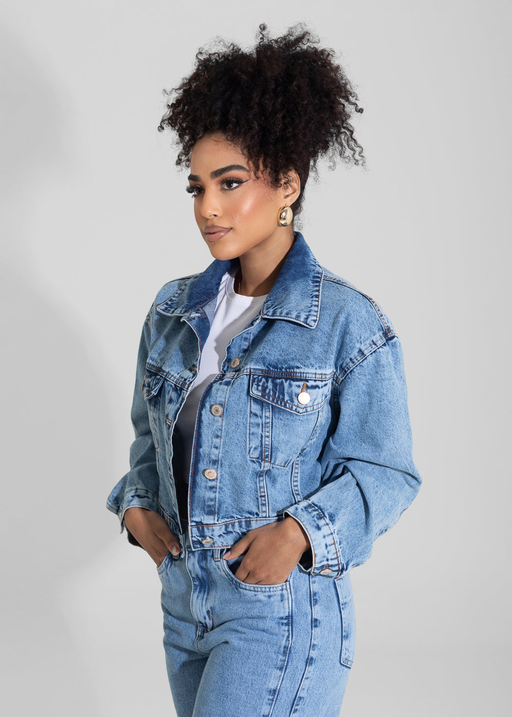 Jaqueta Jeans Sawary - 282367 AZUL