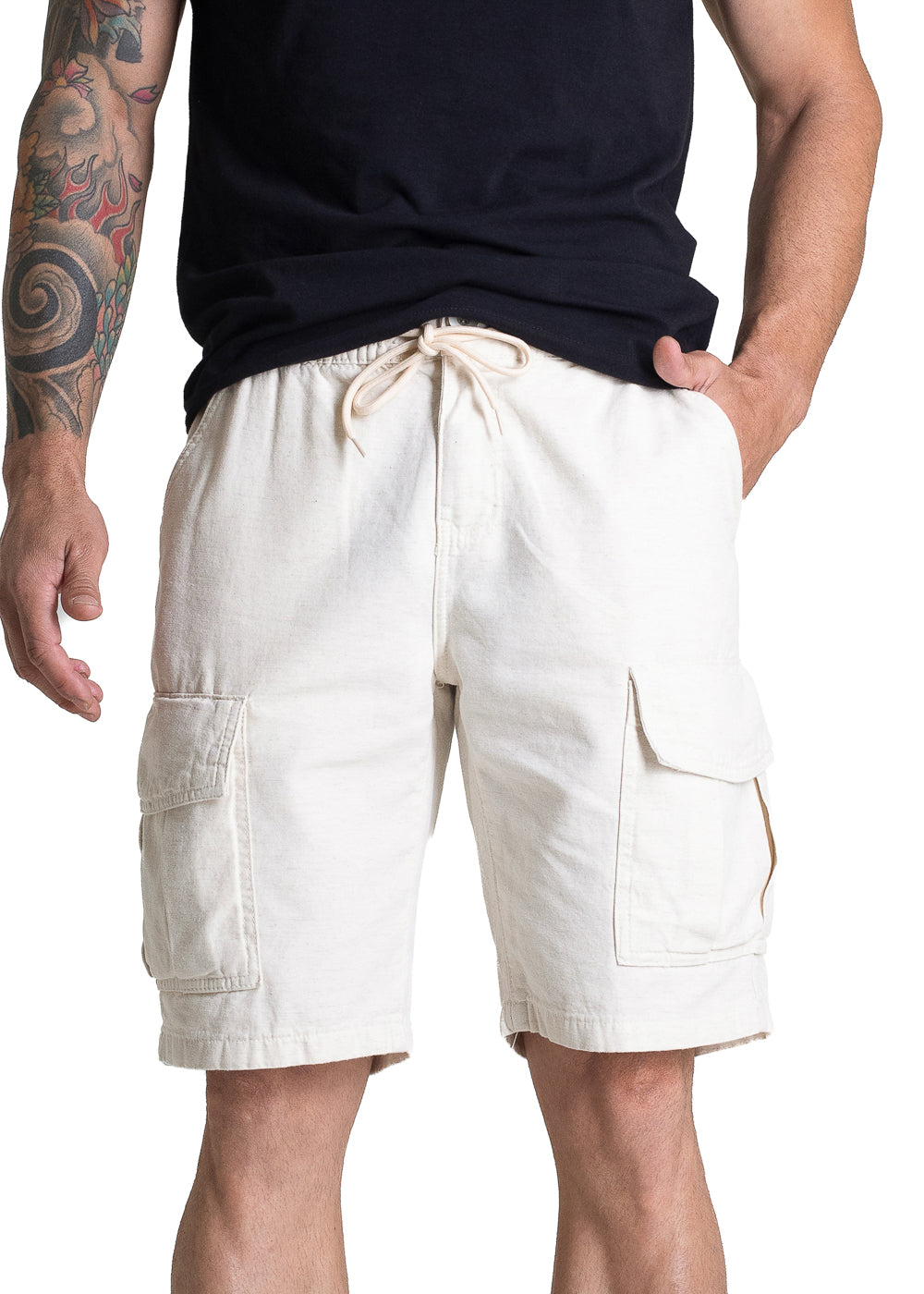 Bermuda Linho Cargo Sawary - 282378 OFF WHITE