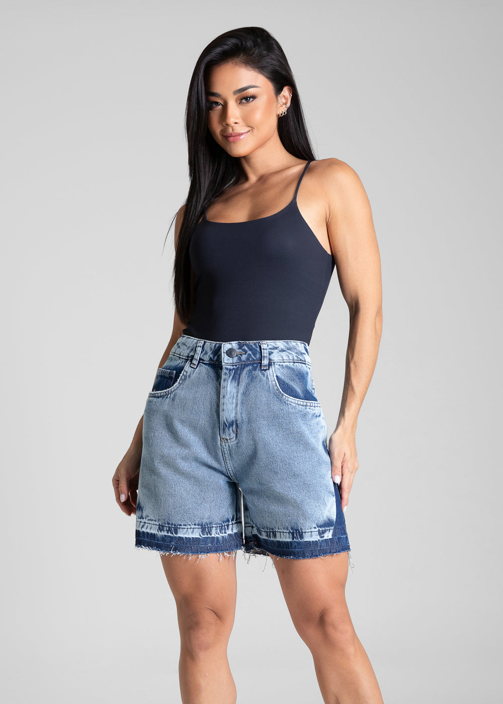 Shorts Jeans Sawary Bicolor - 282454 AZUL