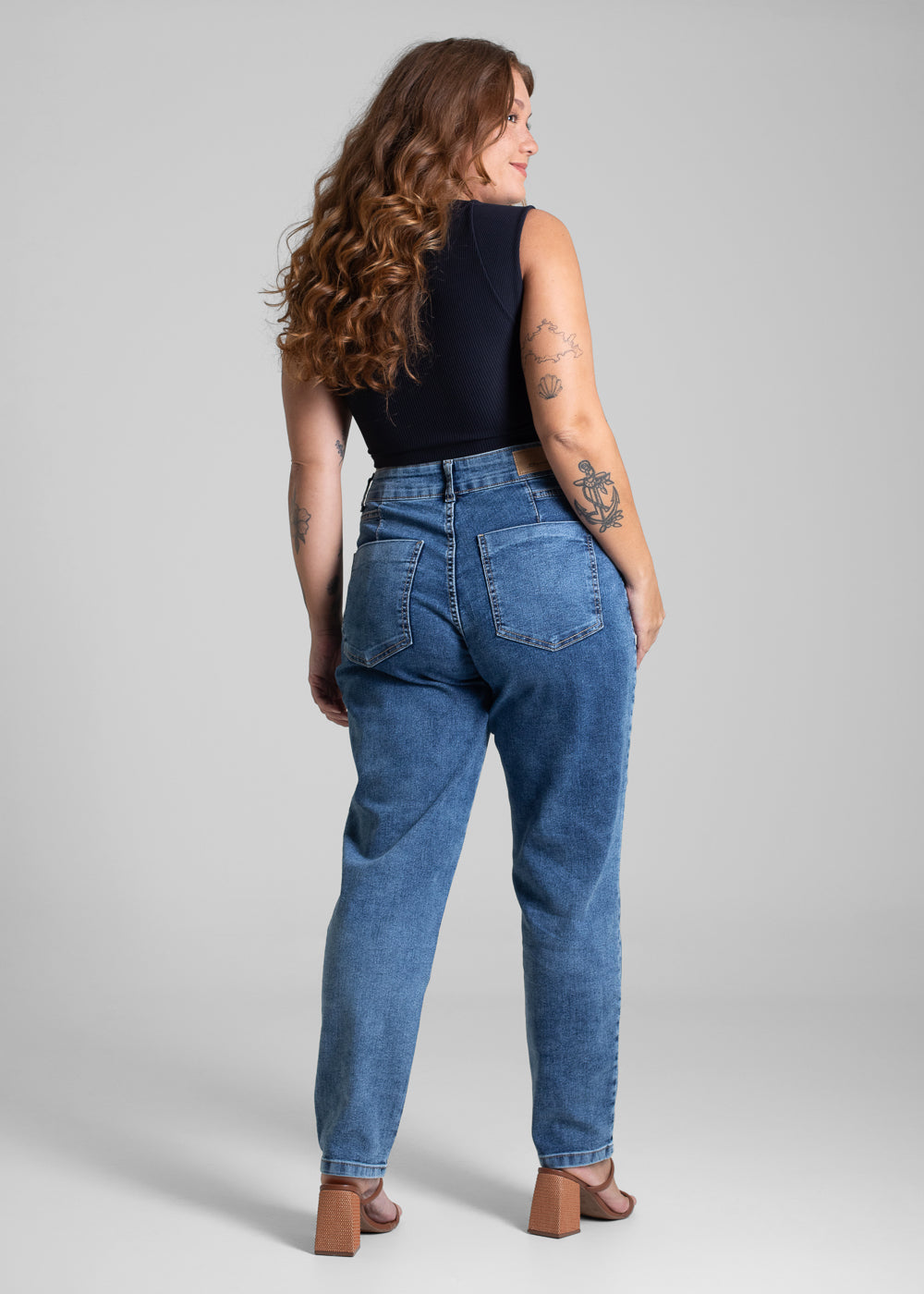 Calça Jeans Sawary Plus Size Mom - 282476 AZUL