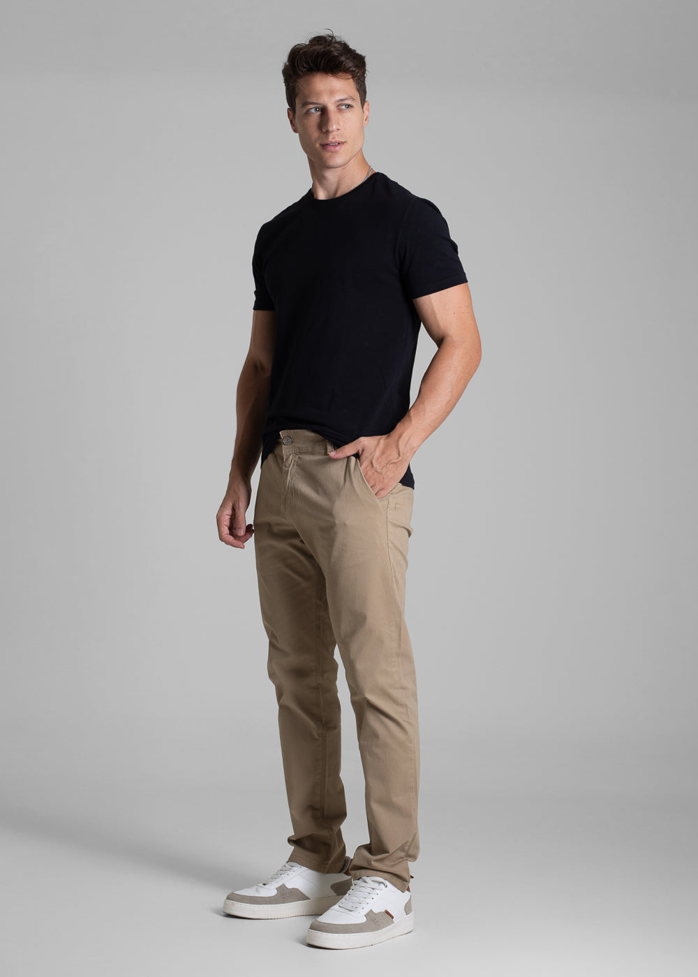 Calça Sarja Sawary Slim - 282480 MARROM