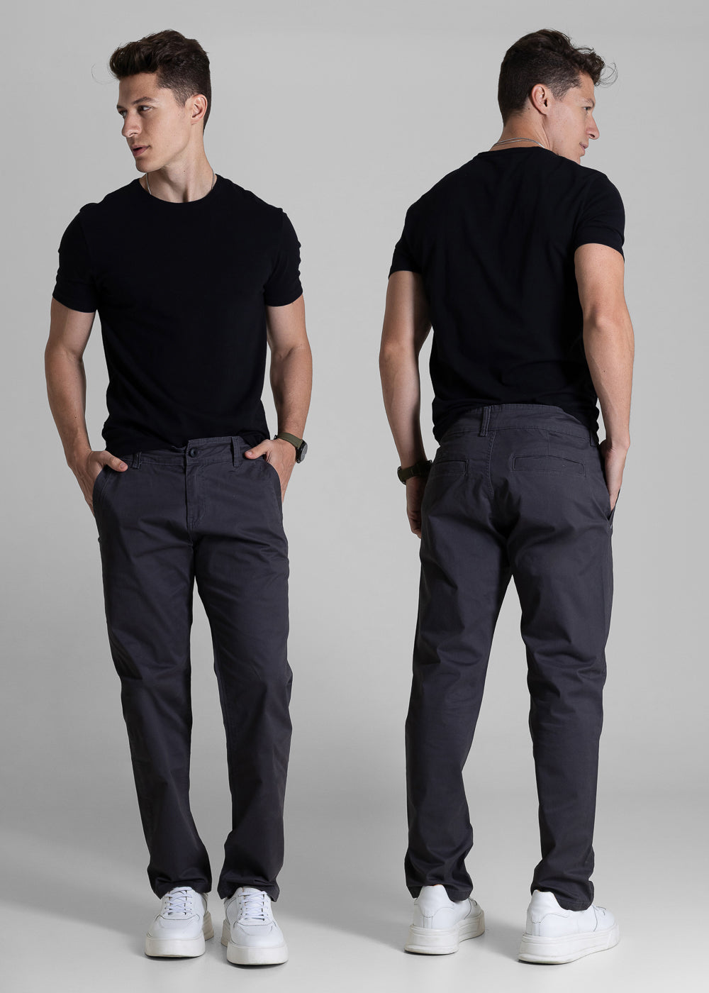 Calça Sarja Sawary Slim - 282483 CINZA