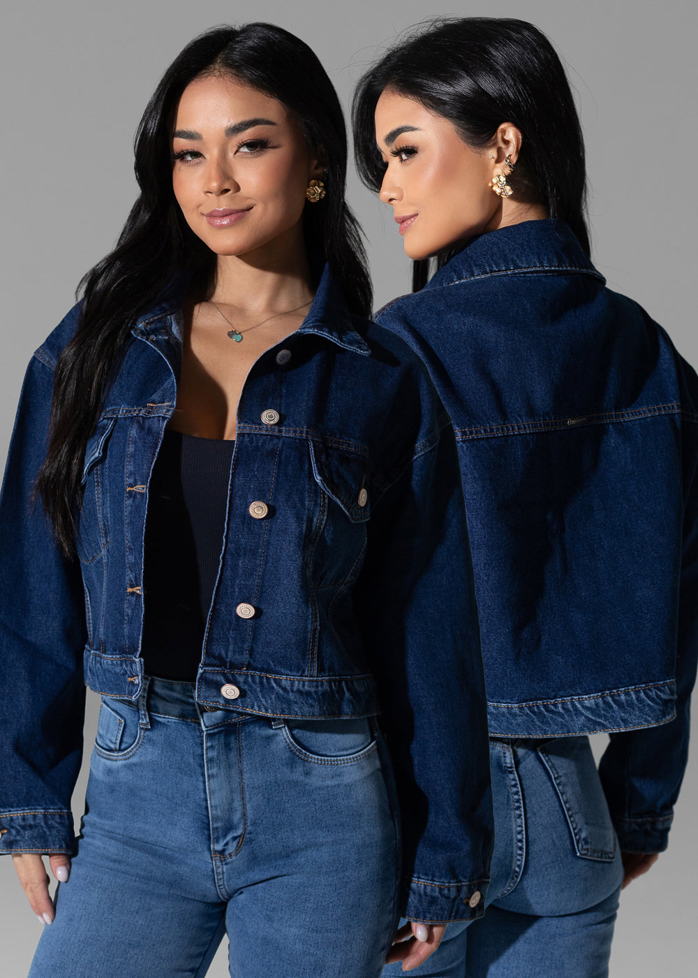 Jaqueta Jeans Sawary - 282487 AZUL
