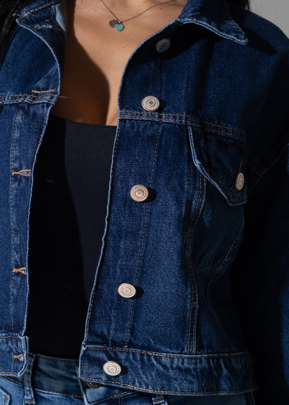 Jaqueta Jeans Sawary - 282487 AZUL