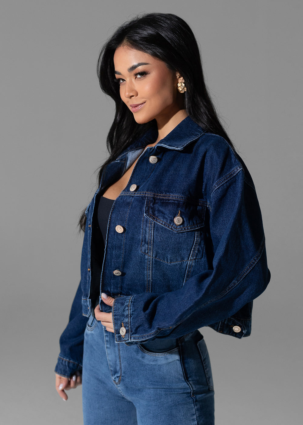 Jaqueta Jeans Sawary - 282487 AZUL
