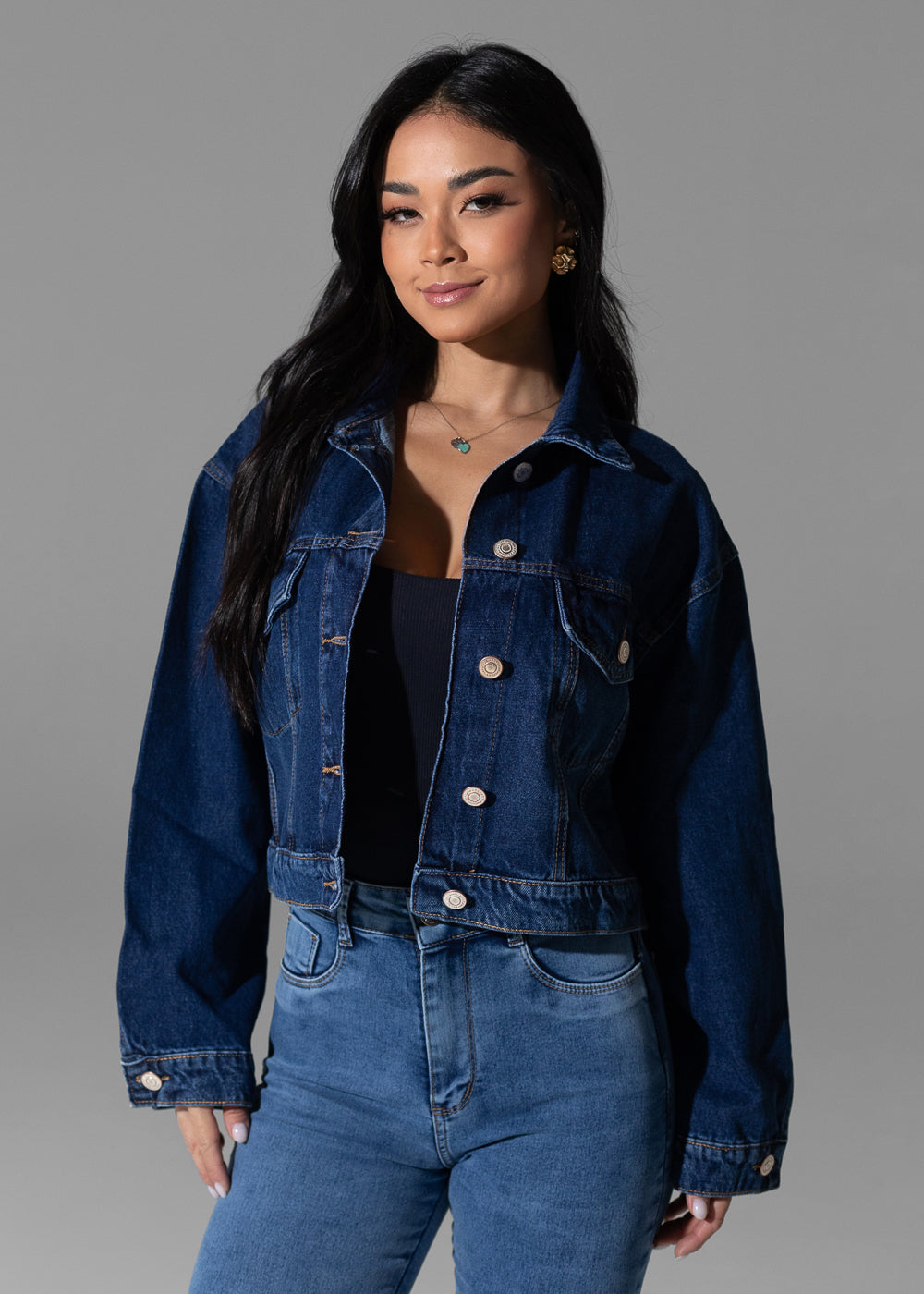 Jaqueta Jeans Sawary - 282487 AZUL