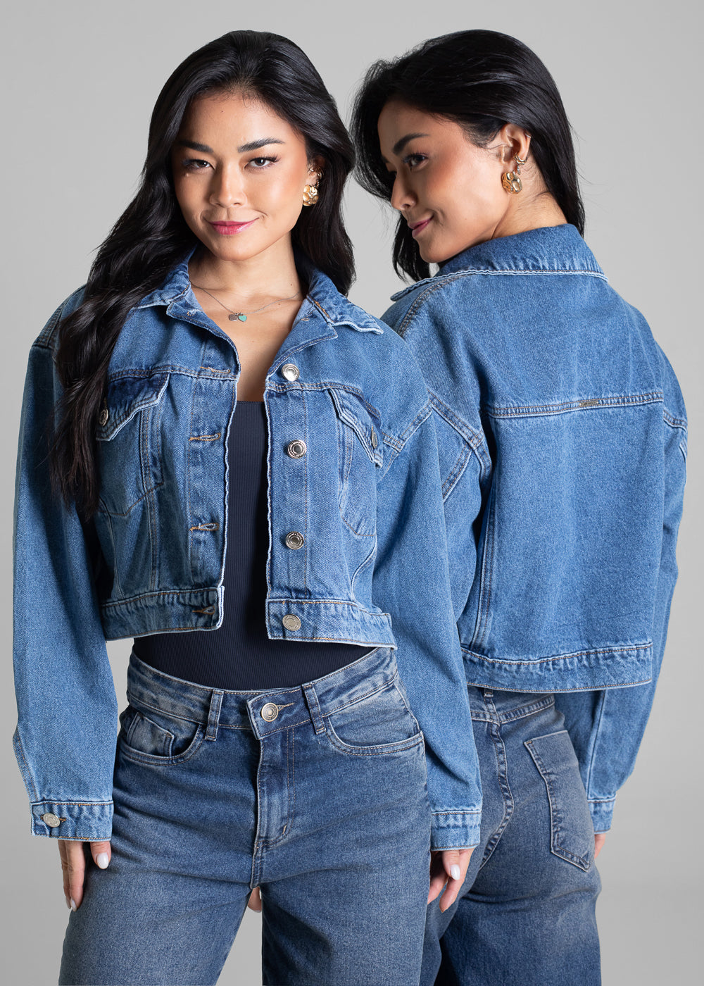 Jaqueta Jeans Sawary - 282488 AZUL