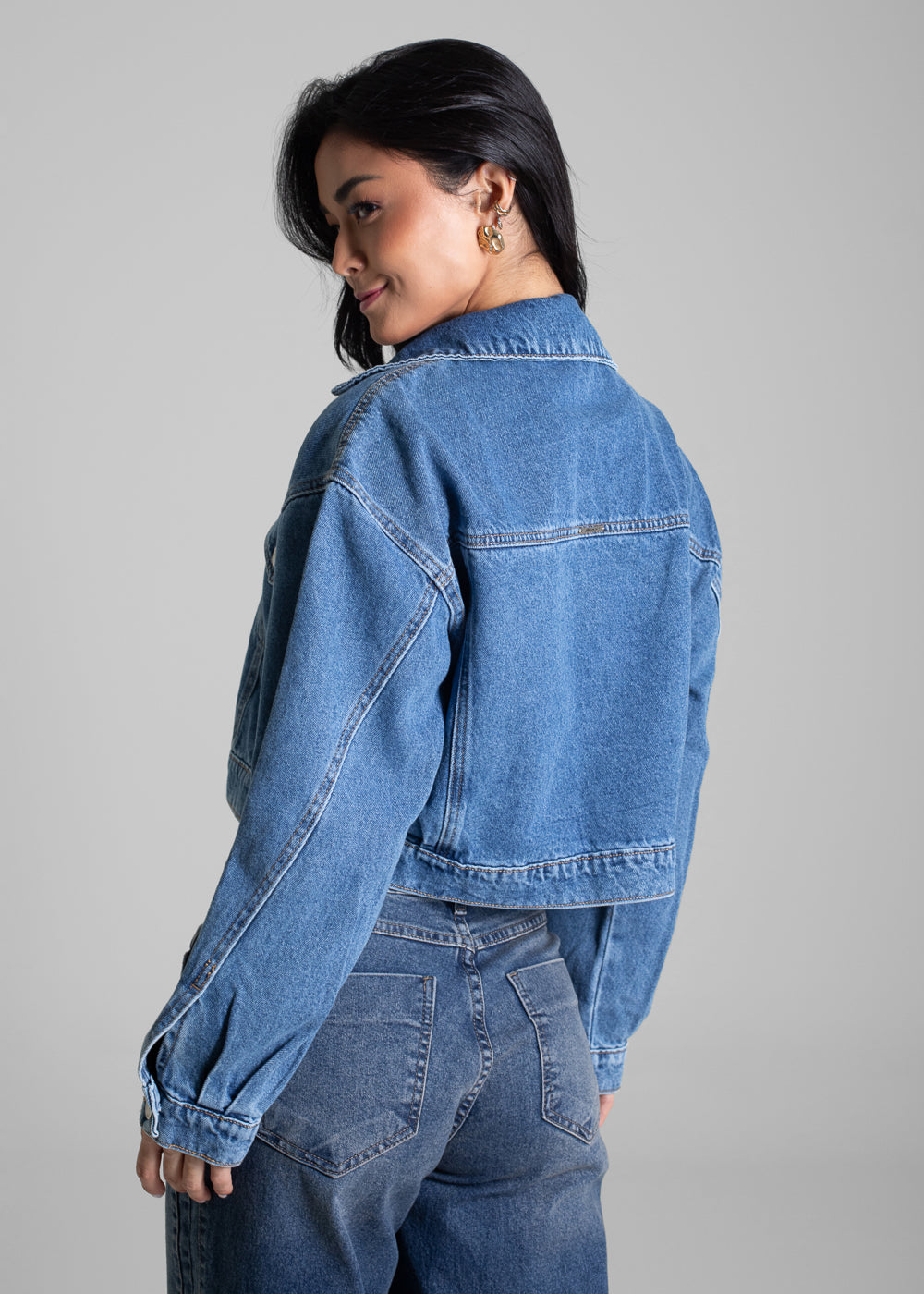 Jaqueta Jeans Sawary - 282488 AZUL