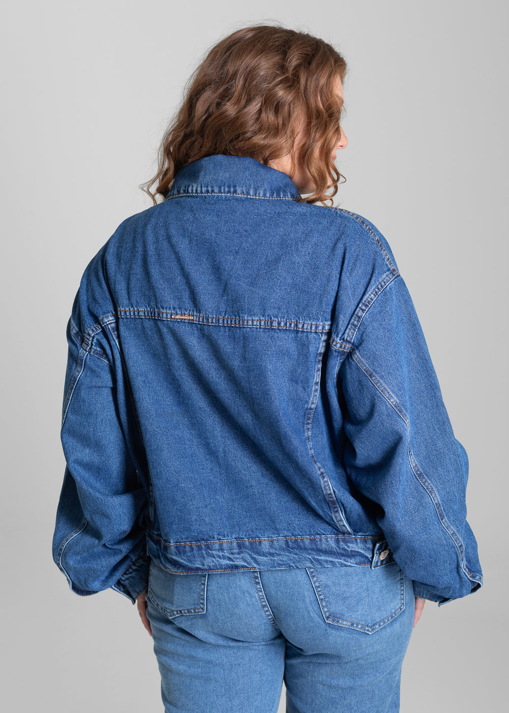 Jaqueta Jeans Sawary Plus Size - 282493 AZUL