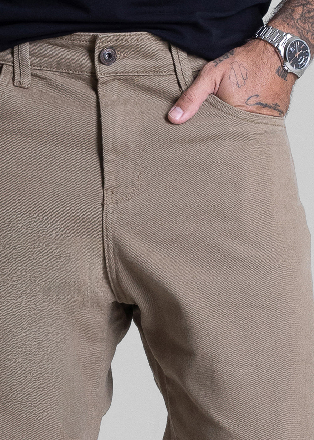 Calça Sarja Sawary Relaxed - 282496 BEGE