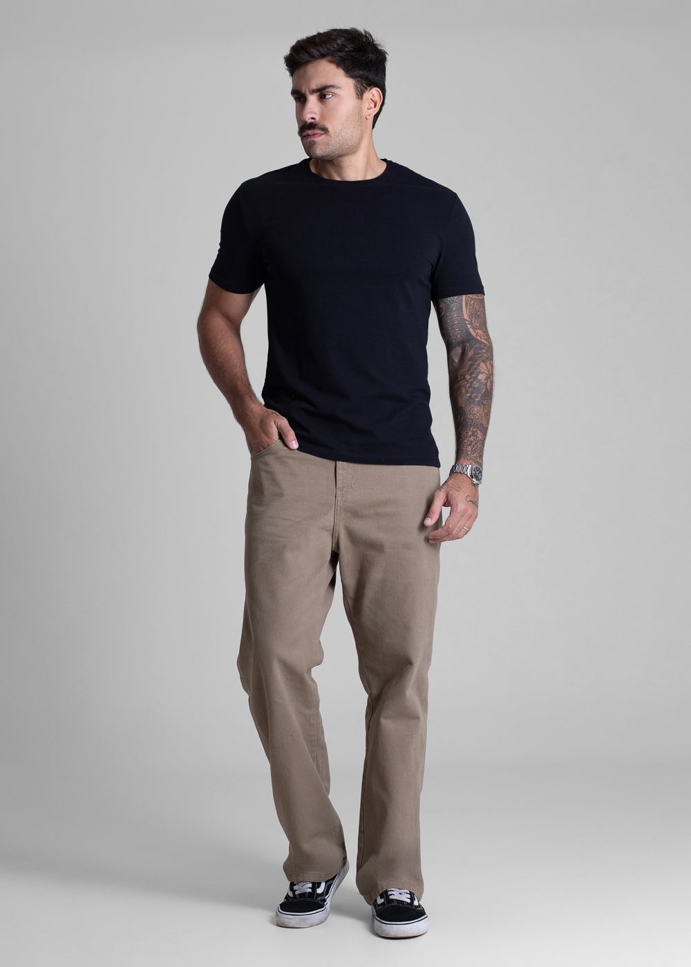 Calça Sarja Sawary Relaxed - 282496 BEGE