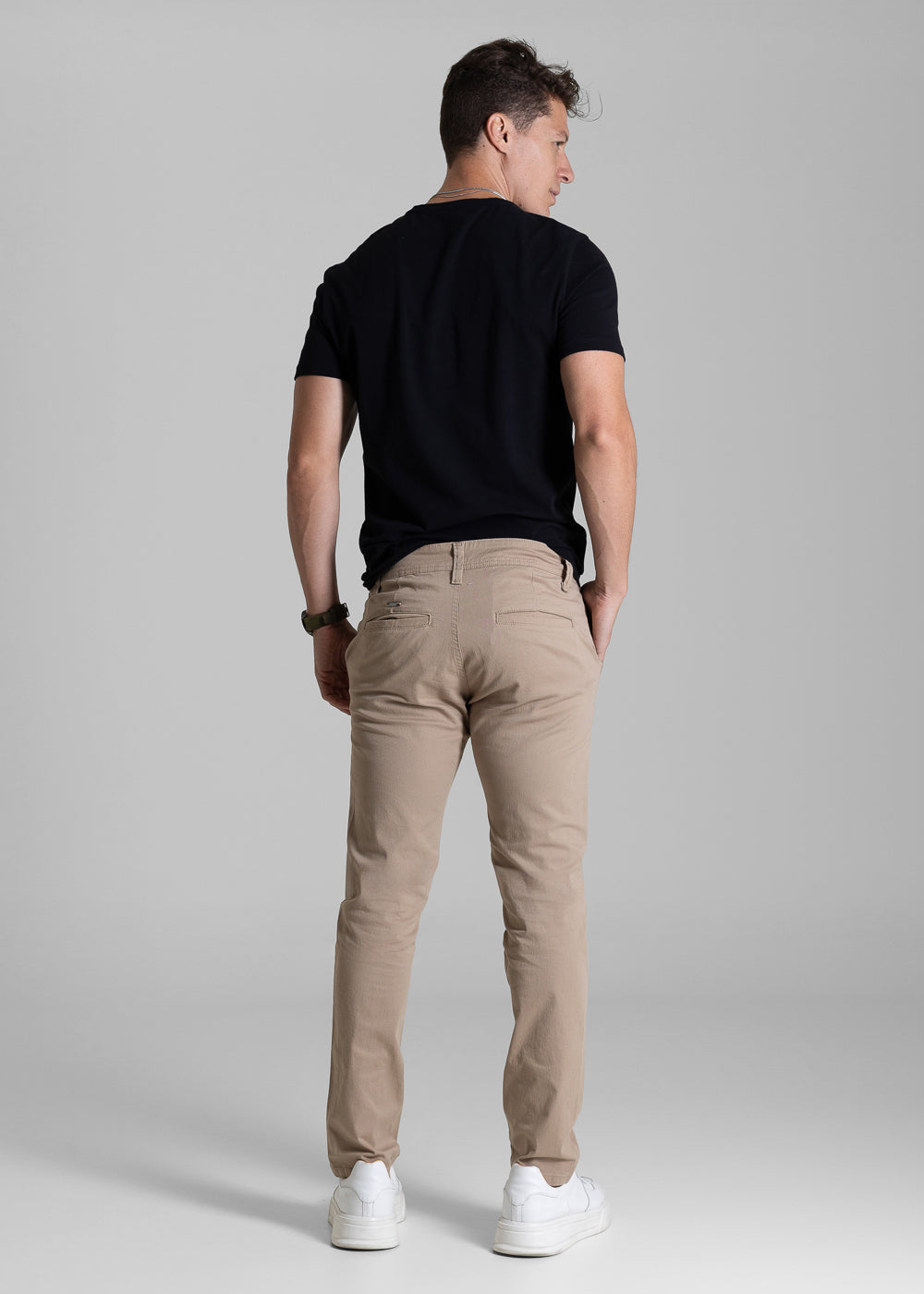 Calça Sarja Sawary Slim - 282501 BEGE