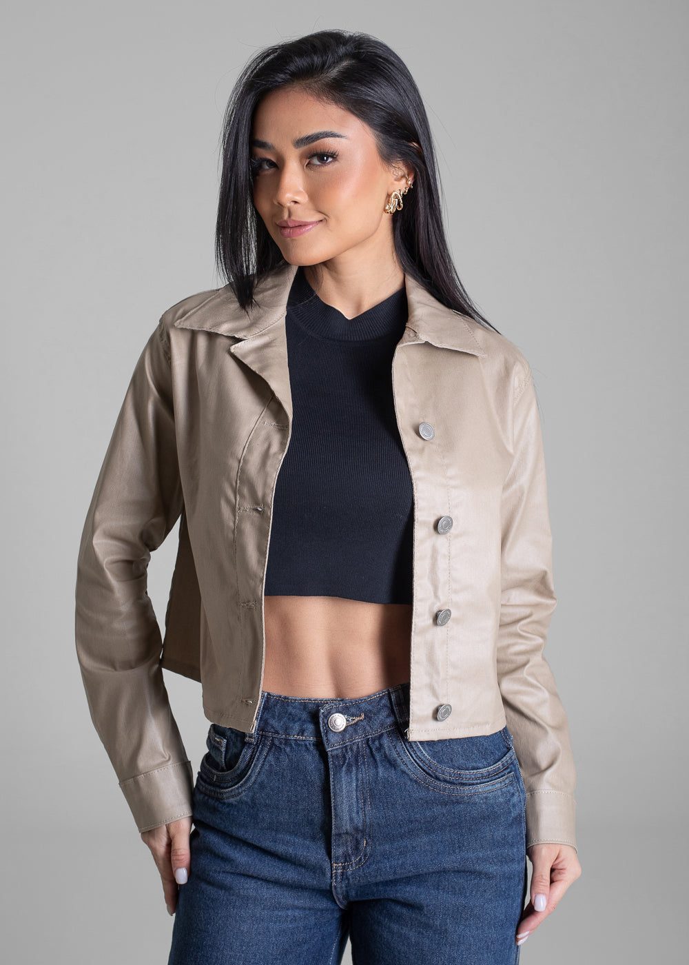 Jaqueta Resinada Sawary - 282512 BEGE