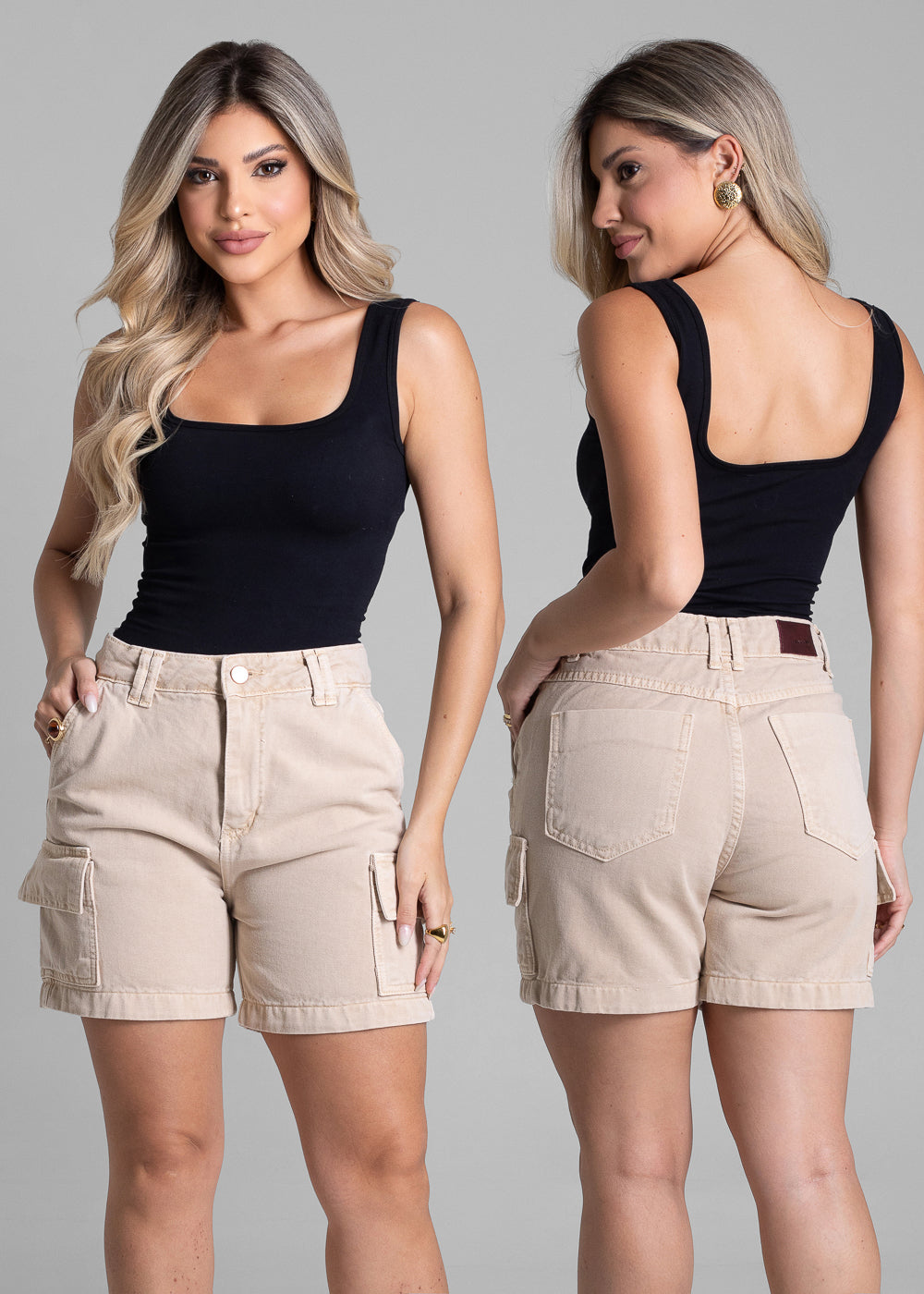 Shorts Sarja Cargo Sawary - 282576 BEGE