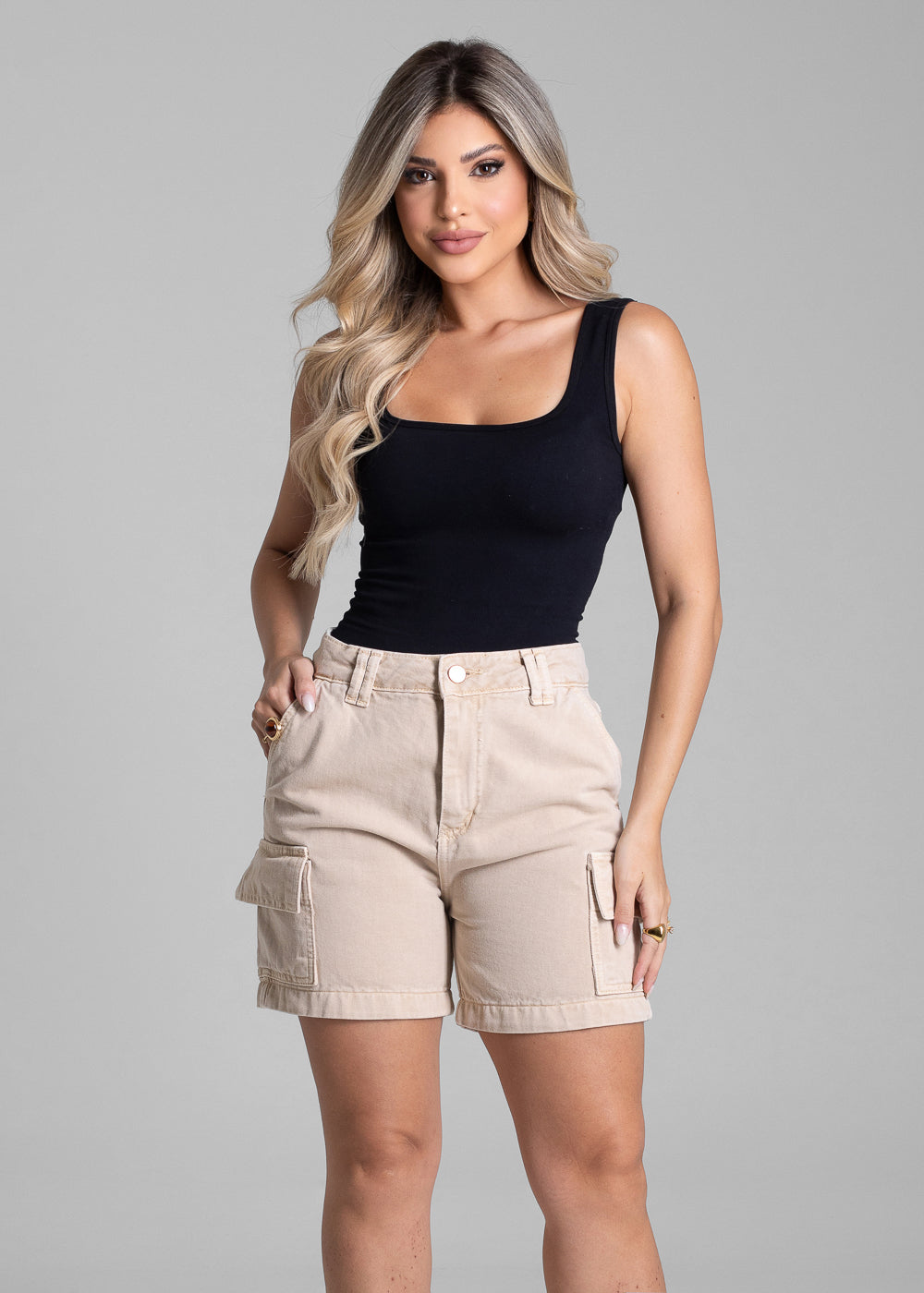 Shorts Sarja Cargo Sawary - 282576 BEGE